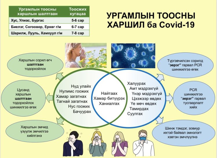 Манай оронд ургамлын цэцэглэлт, тоос хүртэх улирал 6-9 сард үргэлжилдэг.